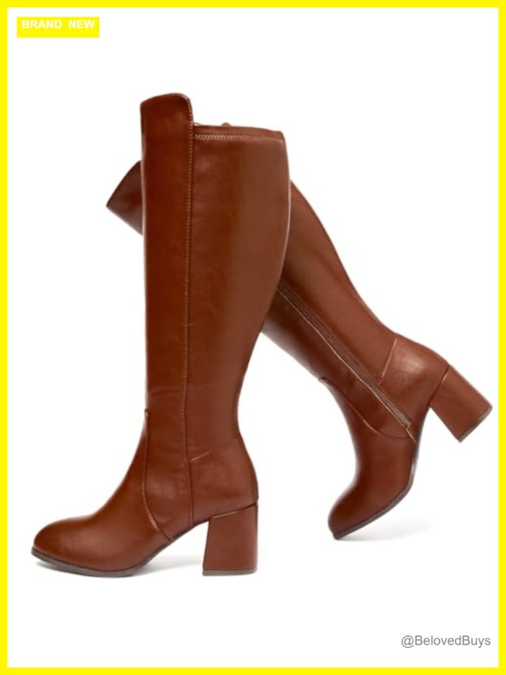 Faux Leather Extra Wide Calf Knee High Boots Memory Foam Equestrian
